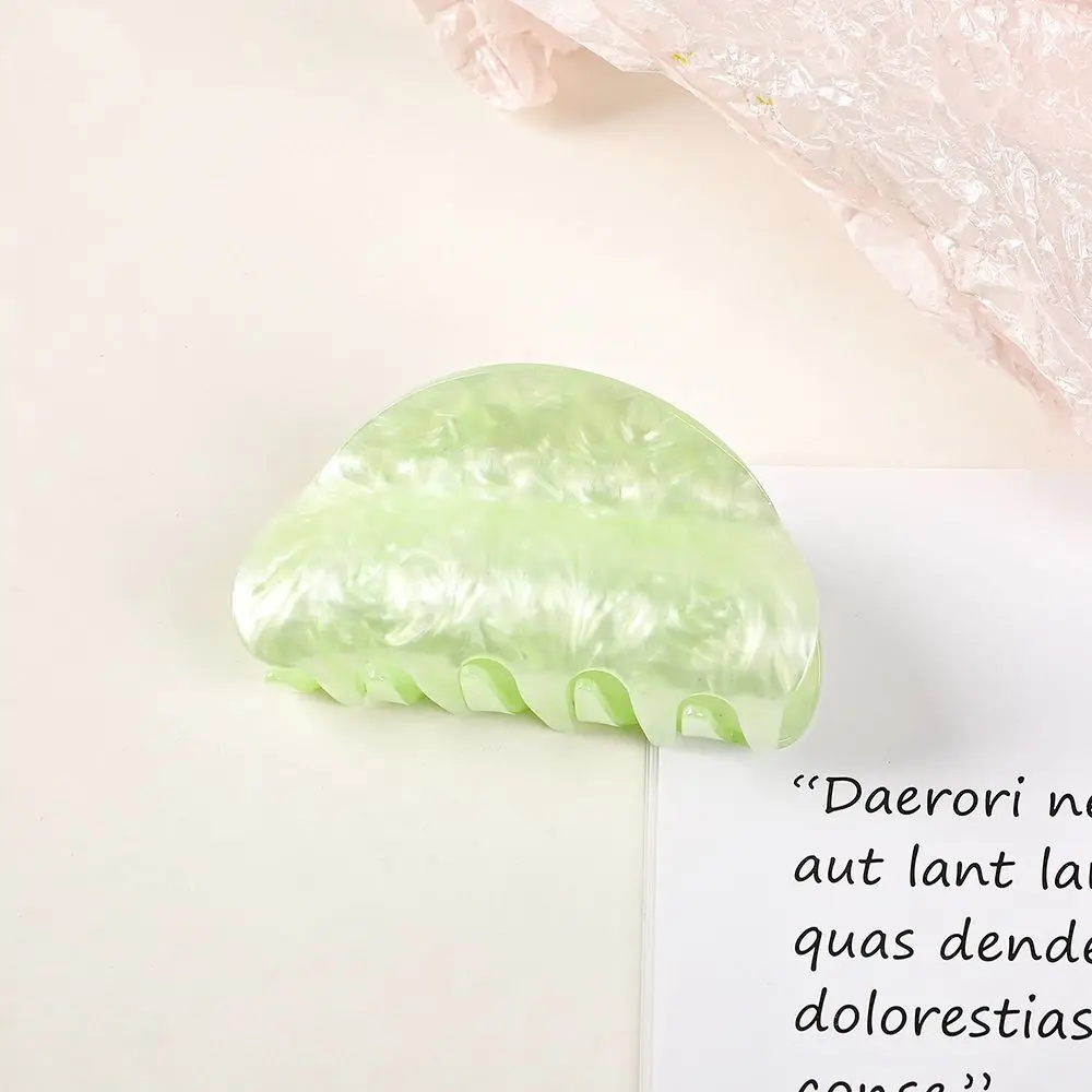 

Hair Accessories Mermaids Blue Acrylic Hair Claw Korean Sweet Headwear Simple Summer Hair Clip Semicircle Hairpin