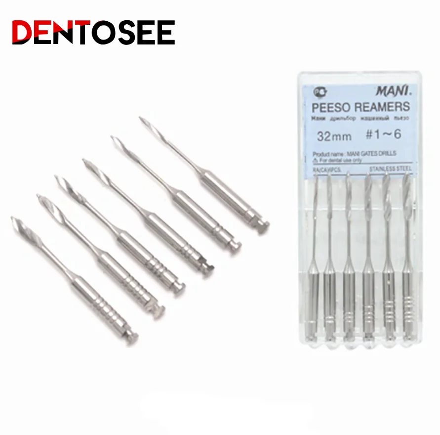 

6Pcs/Box Dental Endodontic Files Reamers Drill Burs Peeso Reamers Endo Files Peeso Dentist Tools Dental Lab Instrument