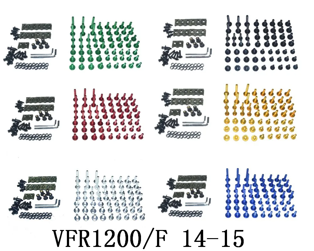 

Motorcycle Complete Fairing Bolts Kit Bodywork Screws Fit For HONDA VFR1200/F 2014-2015
