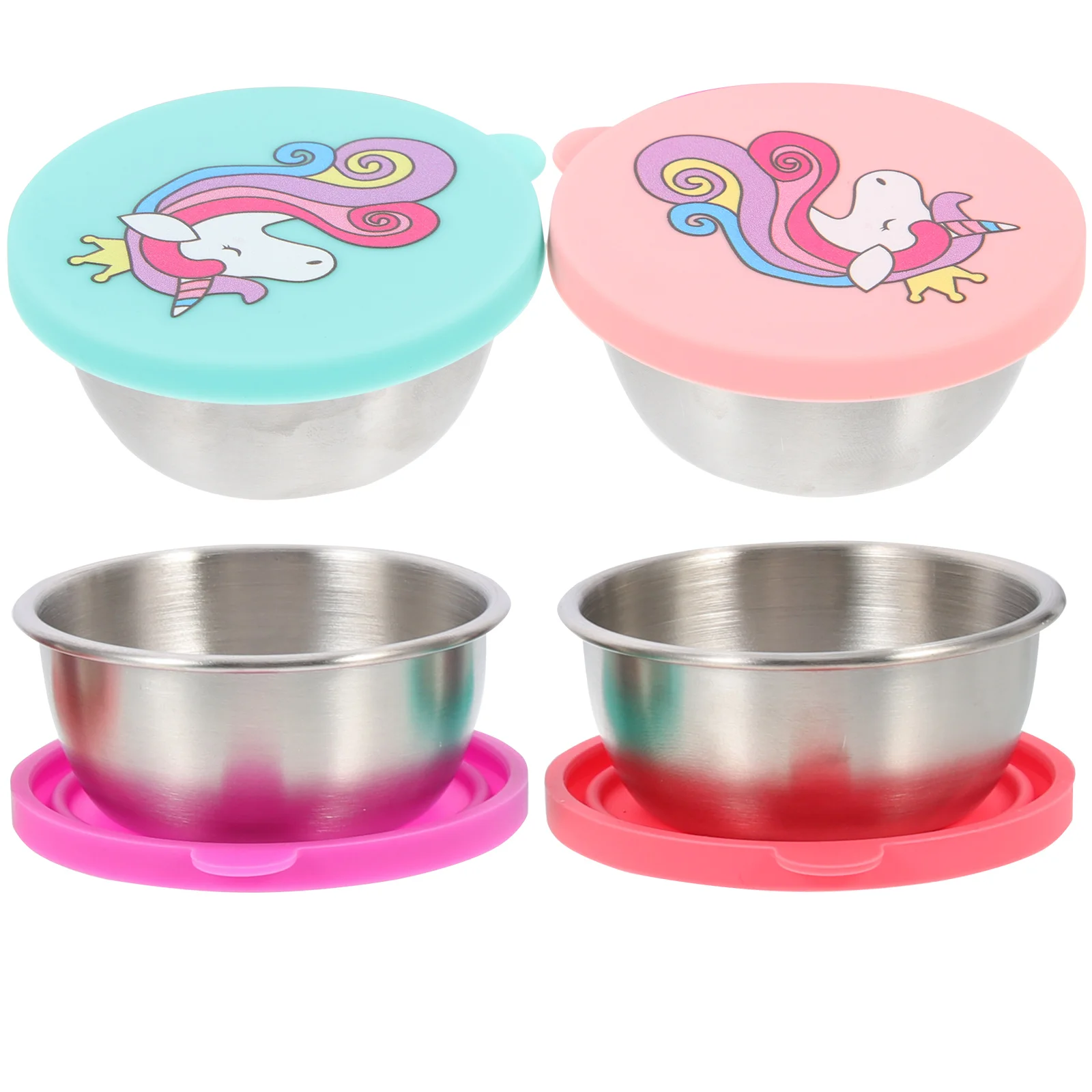 

4Pcs Picnic Portable Sealing Sauce Packing Bowl Lunch Dipping Bowls Condiment Containers for Packing Lunch