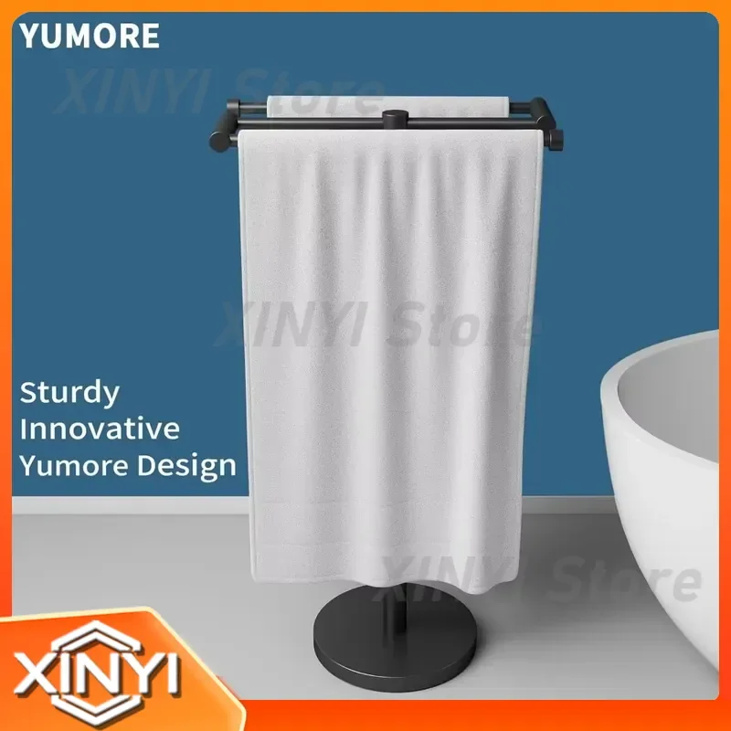 Фото Напольная вешалка для полотенец YUMORE Tall Freestanding Modern: большая вместимость, экономия пространства, для ванной комнаты №3