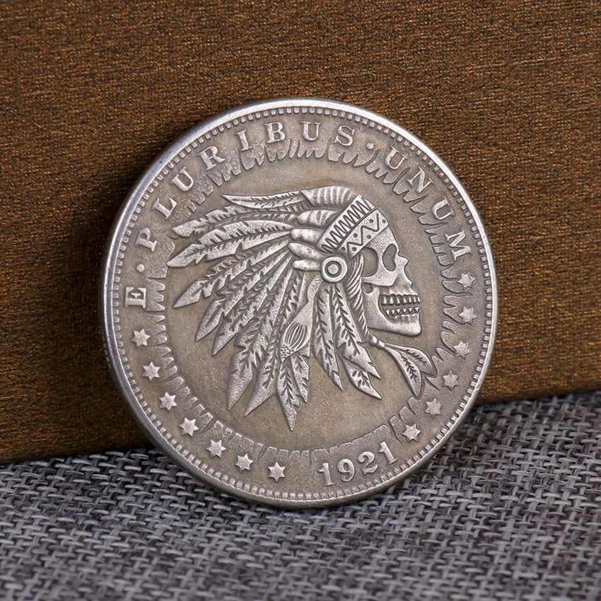 

Копия US Hobo 1921 Морган Череп Зомби Скелет креативные монеты прессованные монеты украшение для дома монеты подарки