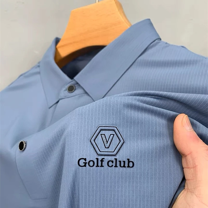 Футболка мужская с коротким рукавом жаккардовая рубашка-поло из вискозы