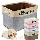 Регулируемые корзины для хранения, холщовая складная корзина для хранения аксессуаров для собак, корзина для домашних животных, органайзер, коробка, идеально подходит для организации игрушек