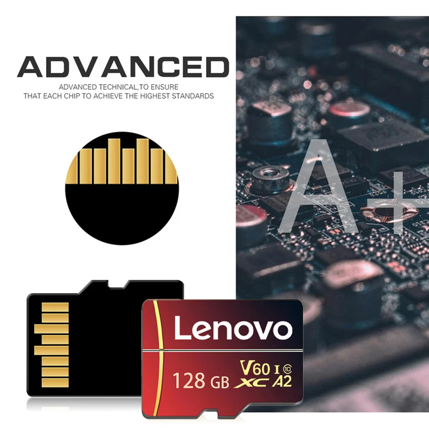 Карта памяти Lenovo High Endurance Video SD Card TF Card 64GB 128GB 256GB 512GB U3 V60 Micro SD Card для камер и цифровых устройств (art.: 3920dcd4bd6ca) - 3920dcd4bd6ca