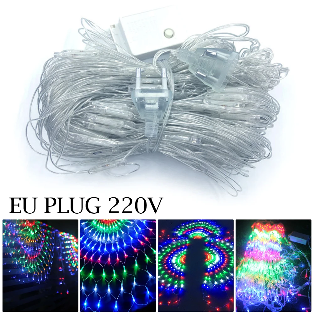 Led Peacock Mesh String Light Mesh Net Fairy Garland Light Wedding Party Backdrop Light Fairy Garden Lights Garland 424LED