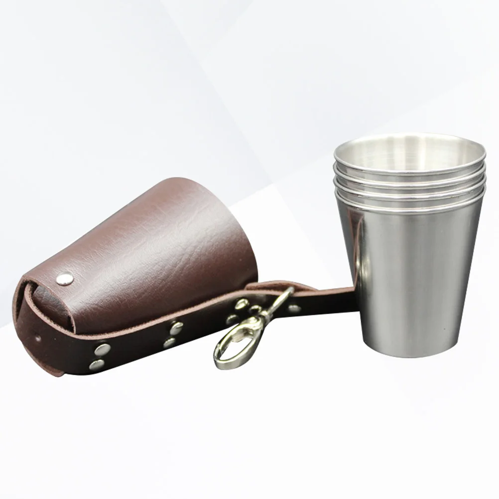 

5 pcs Steel Sauce Cups Metal Glasses Stainless Steel Cup Tea Mug Metal Drinking Glasses Sauce Ramekins