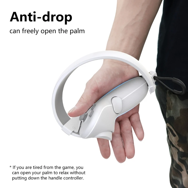 

VR Silicone Interface Cover Dropping Prevention Straps for Pico 4 VR Headset Anti-Leakage VR Silicone Pad Hand Belts K1KF