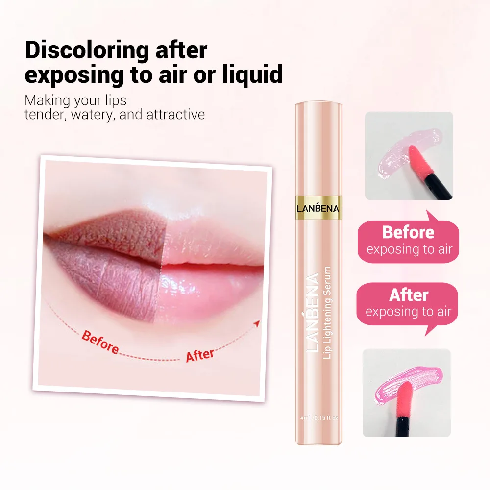 

LANBENA Lip Lightening Lipstick Lip Serum Cherry Moisturizing Remove Melanin Pink Lips Plumper Long Lasting Cosmetics Makeup 4ml