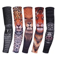 2pieces men women 3d running sleeves cycling cuffs muffs arm warmers quick dry sport gaming tattoo sleeve elbow pads arm cover