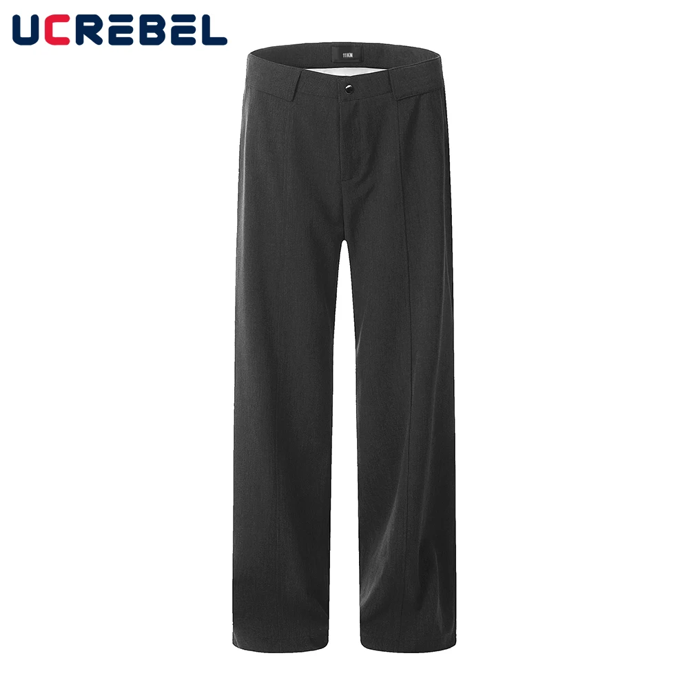 

Брюки мужские прямые повседневные, классические простые свободные штаны, на осень