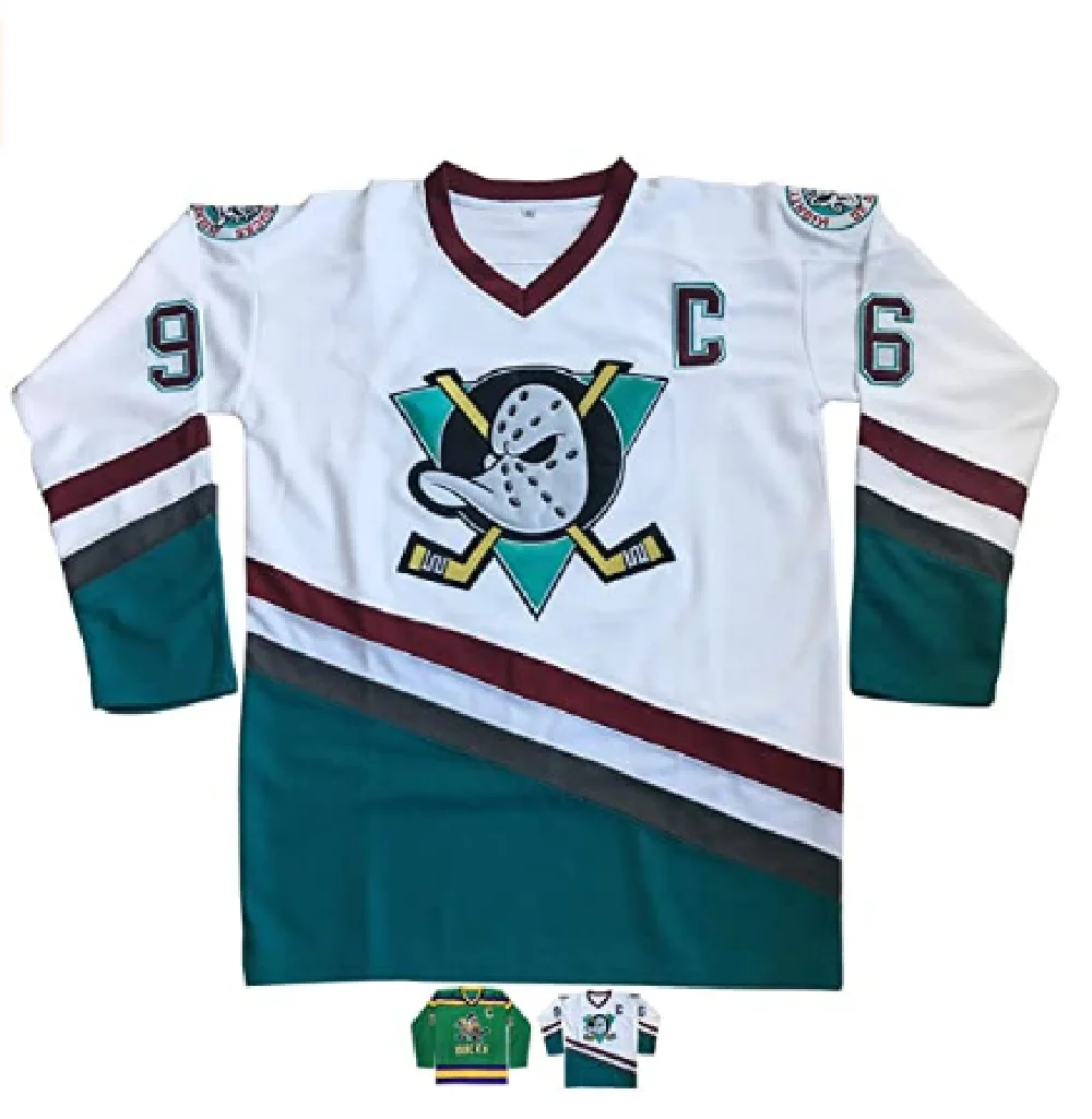 

Eway Charlie Conway #96 Mighty Ducks Ice Hockey Jersey,Stitched Letters and Numbers S-XXXL