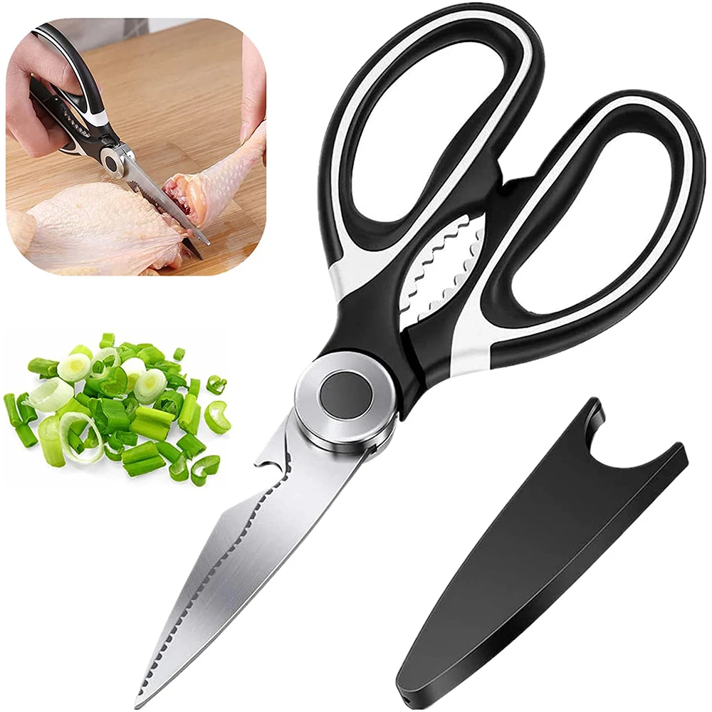 

Kitchen Scissors Chicken Bone Scissors Stainless Steel Chicken Poultry Fish Kitchen Tool Shears For Meat Barbecue Nutcracker