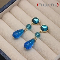 exquisite fashion handmade glass earrings long engagement banquet wedding commemorative jewelry