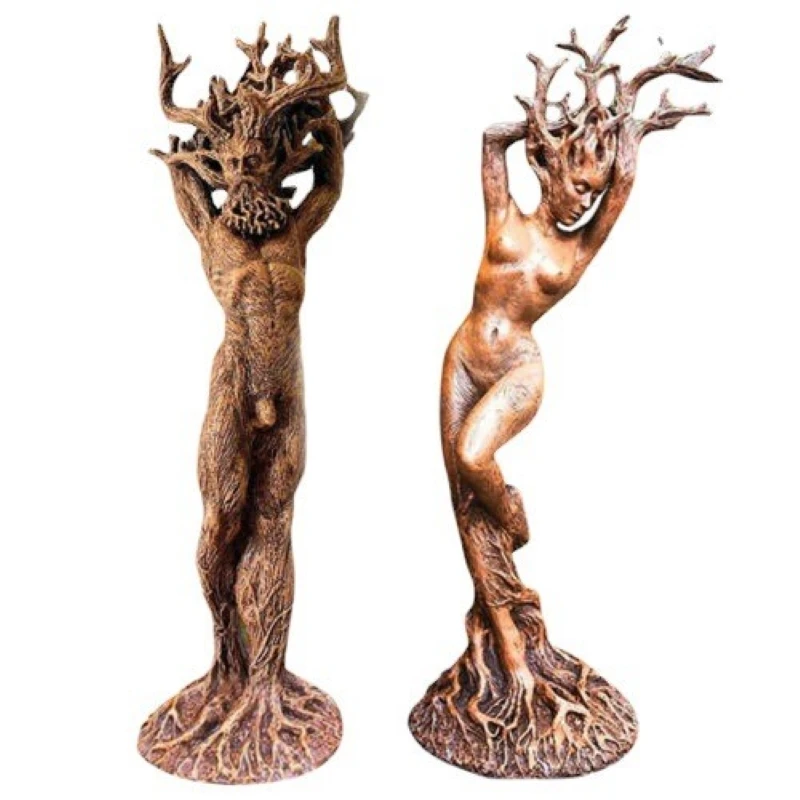 

Mini Resin Forest God Statue Home Decors Tree Goddess Figures Sculpture Religious Interior Desktop Ornaments Resin Crafts