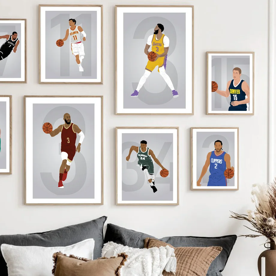 НБА мама любит баскетбол звезда настенная художественная роспись холст картины