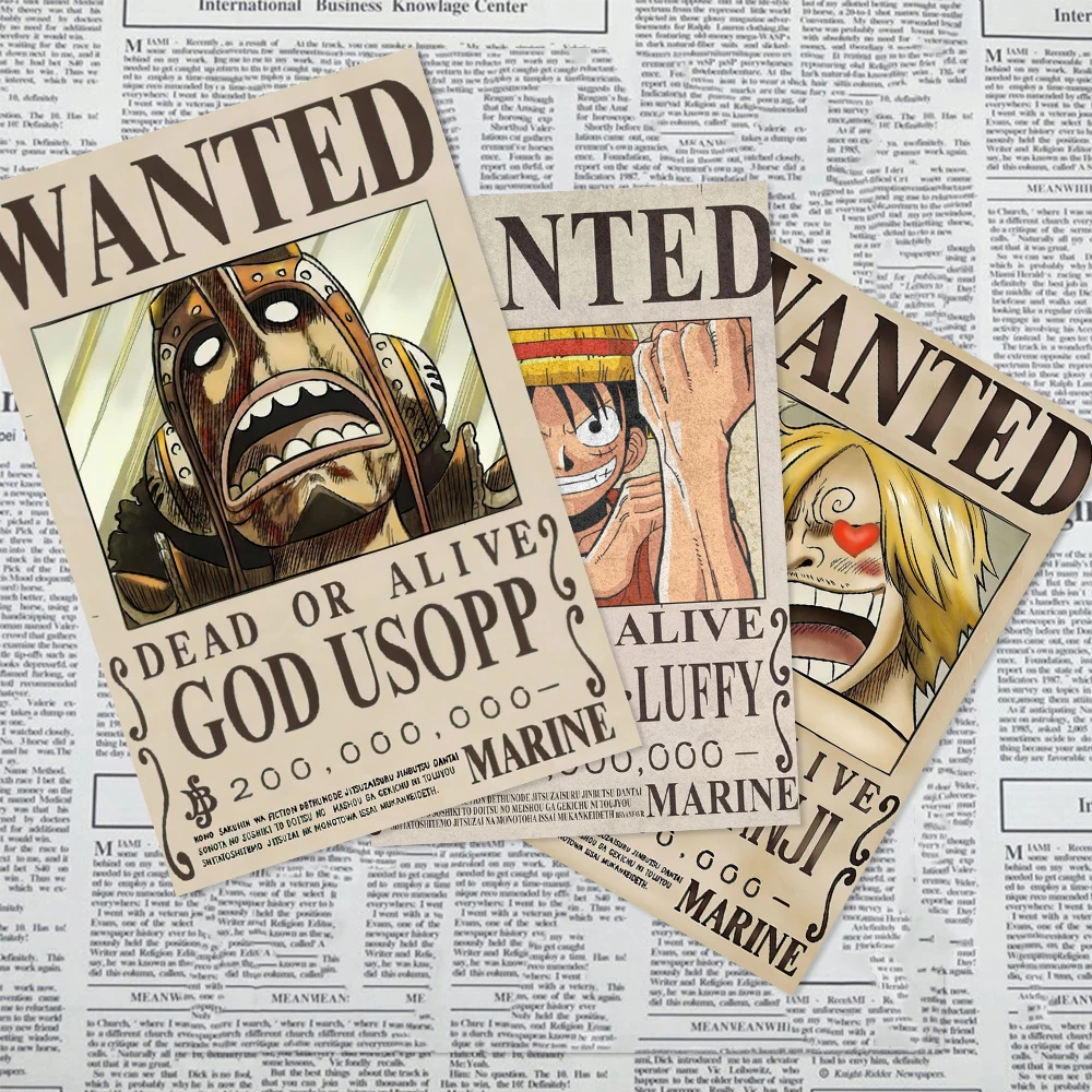 Обезьянка д. Luffy крафт-бумага стена один кусок картины дома Vinsmoke Sanji постер