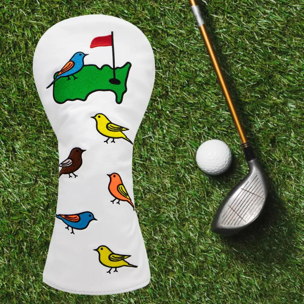

Putter Cover Long Neck Cute Bird Pattern Wear-resistant Texture Interchangeable Number Tag Embroidery Number Golf Club Headcover