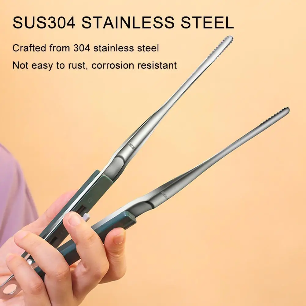 

Steel Kitchen Tongs Small Barbecue Grill Salad Clamp Food Kitchen Tongs Tongs Meat Ice Bbq Cooking Utensils Clip E7n9