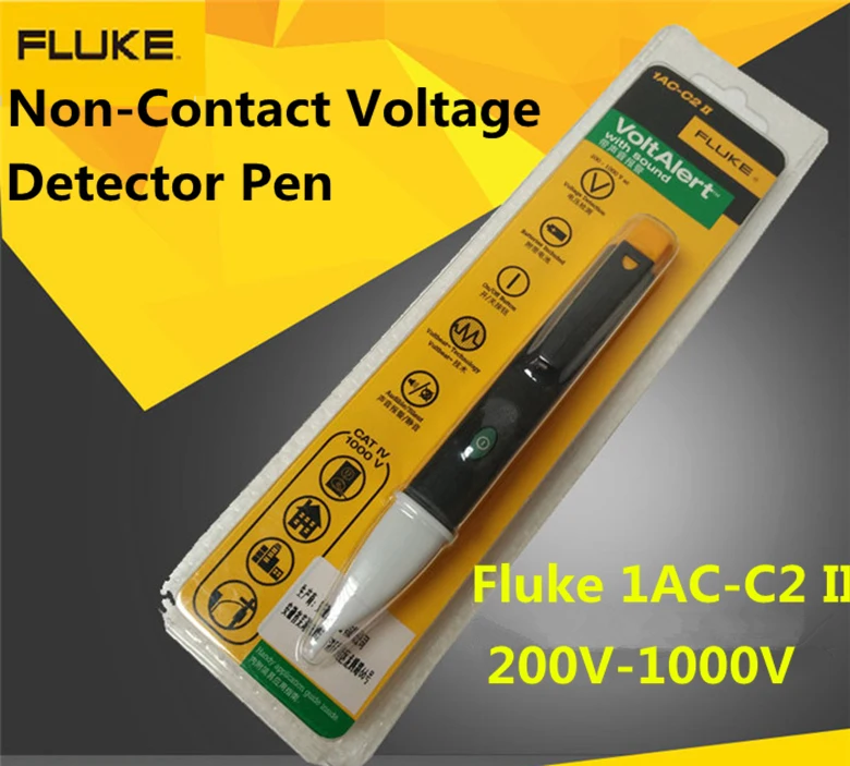 5pcs/Lot 100% Authentic FLUKE 1AC-C2 II Non-Contact VoltAlert Volt Stick Detector Pen AC 200V To 1000V 1AC II
