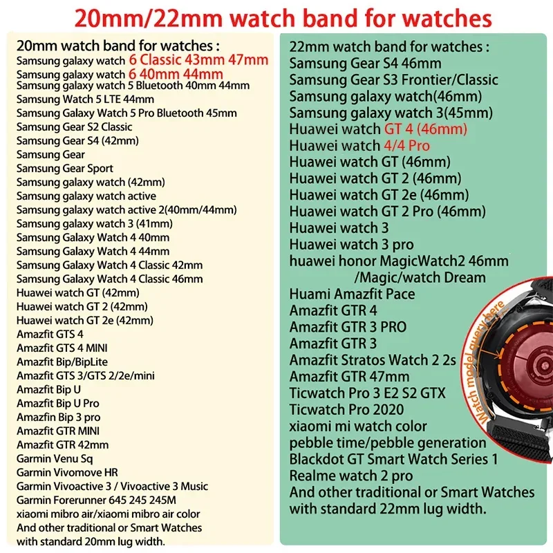 Фото Поп-ремешок 20 мм 22 мм для Samsung Galaxy Watch 5/6/4/3/46 мм/active 2/Gear S3 Frontier/Sport, силиконовый браслет Huawei GT 4/3/2/2E St №5