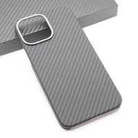 case for apple iphone 13 pro max ultrathin metal ring carbon fiber aramid magnetic anti explosion mobile phone cases