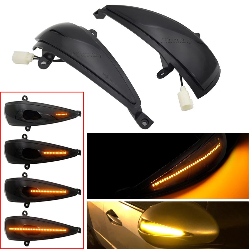 

2Piece For Honda Civic 8th Hatchback MK8 Type-S Type-R FN FK 1 2 3 Dynamic Blinker Side Wing Mirrors Turn Signal Light Indicator