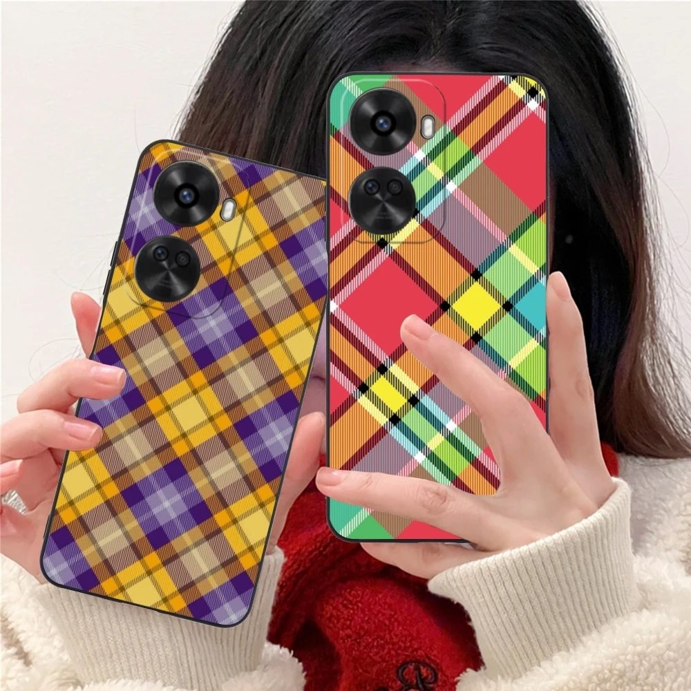 Чехол для мобильного телефона с решетчатой текстурой сетки Huawei Nova 12 11 10 9 8 7 Pro SE 5G