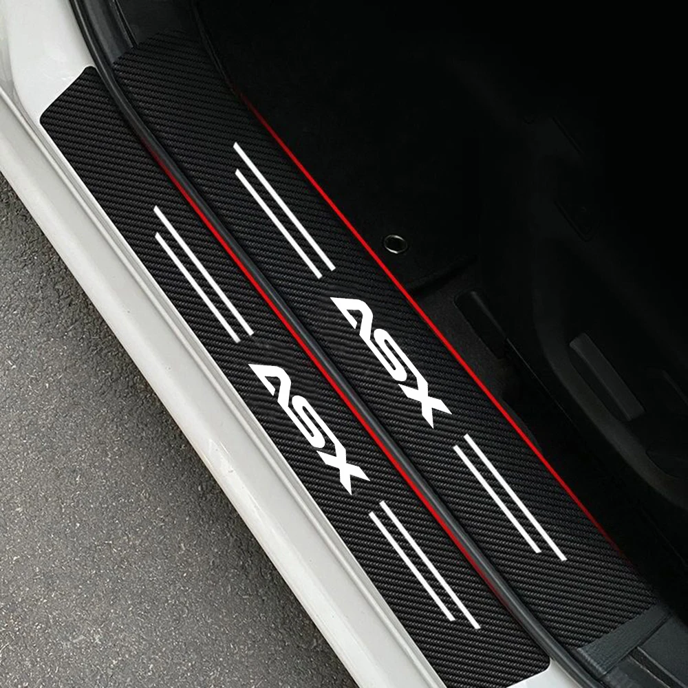 

For Mitsubishi ASX Carbon Fiber Sticker Protector Strip Auto Sill Waterproof Scratch resistant Protect Film Car accessories