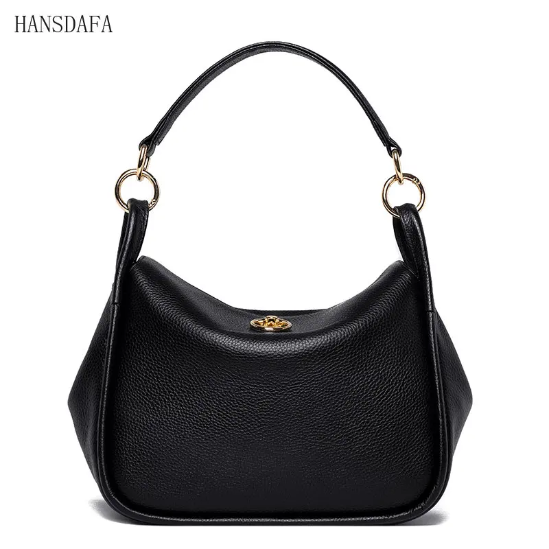 

Сумка-тоут женская из натуральной кожи, модный саквояж на плечо, маленькая сумочка-мессенджер из мягкой воловьей кожи