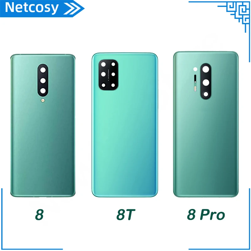 

Задняя крышка для OnePlus 1 + 8 Pro, заднее стекло для OnePlus 8 8T, Крышка батарейного отсека, чехол с объективом камеры