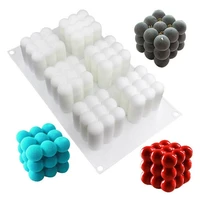bubble cube candles silicone mold 3d non stick aromatherapy plaster candle hand made baking chocolate dessert cake mould tool