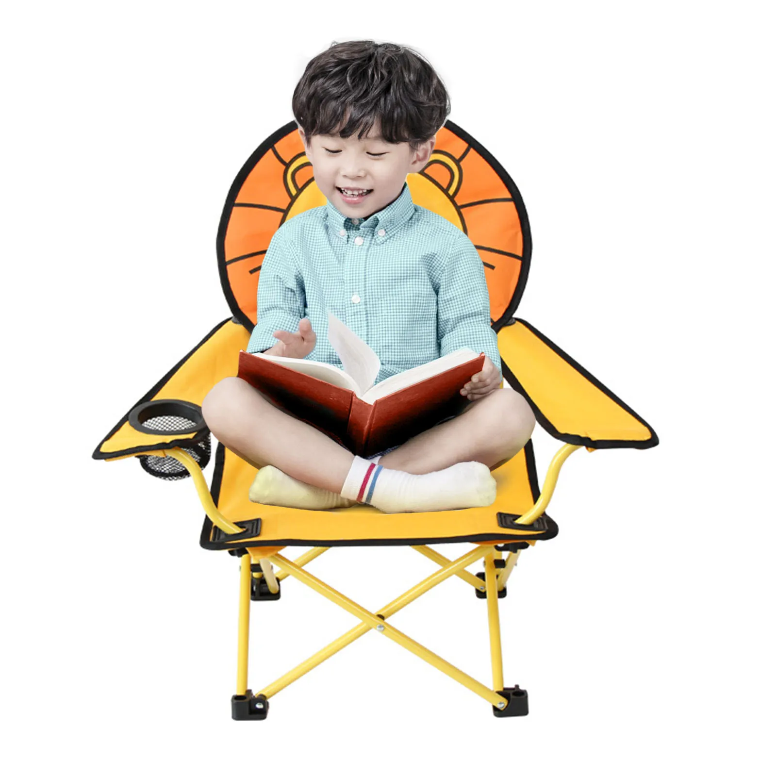 

Camping Chair Folding Lawn Chair With Child Safety Lock Kids Folding Camp Chair With Carrying Bag Prevent Friction And Wear