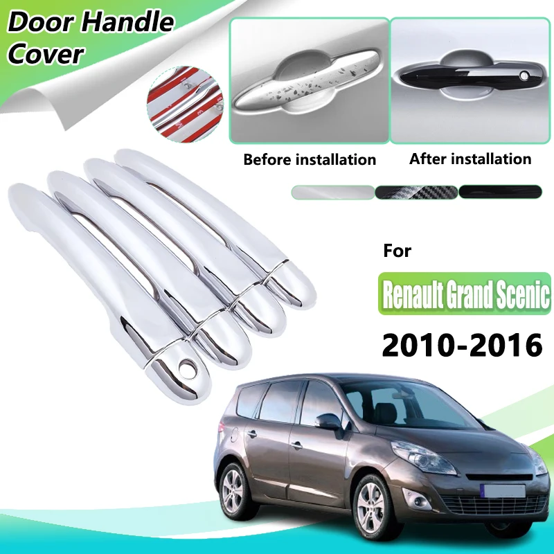 Хромированная дверная ручка для Renault Grand Scenic III XMOD 2010 2011 2012 2013 2014 2015 2016 Передняя
