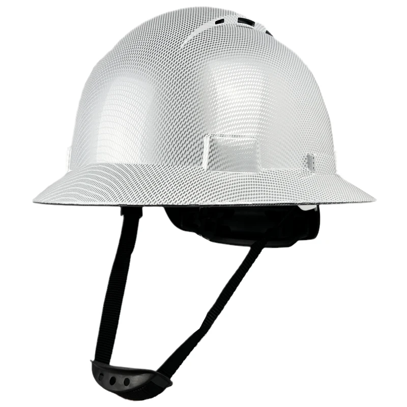 

Full Brim Hard Hat Construction Work Men ANSI Approved HDPE Safety Helmet For Engineer Industrial with 6 Point Adjustable