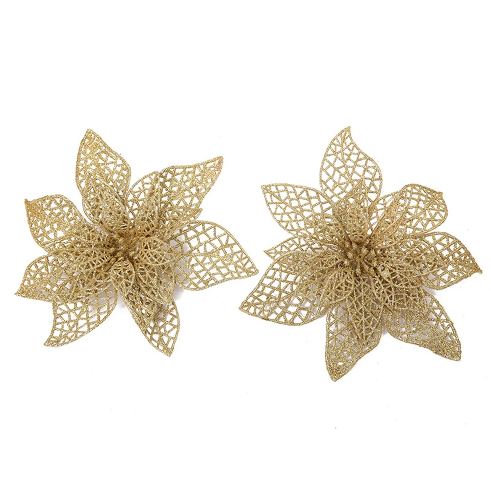 

Brand New Artificial Flowers Christmas Flower Christmas Decoration Poinsettia Artificial Flower Xmas Tree Ornaments