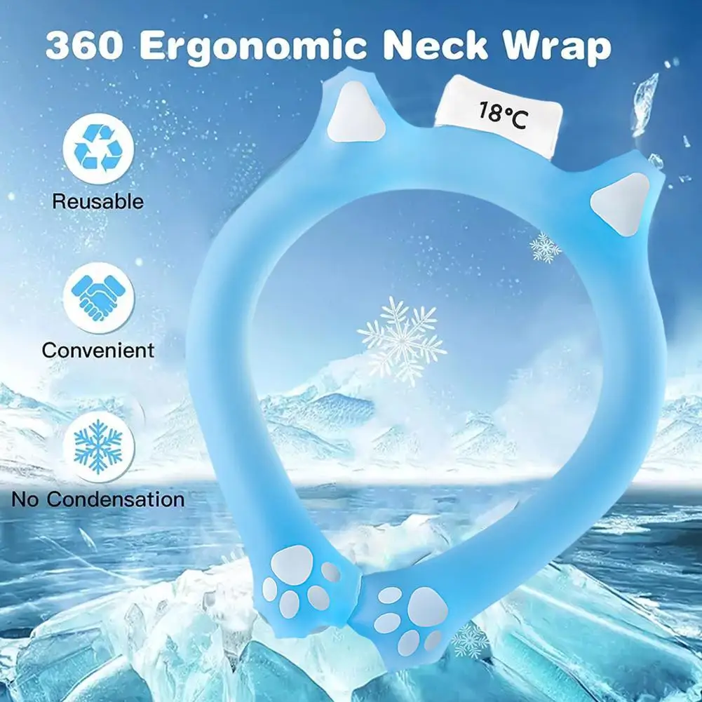 

Icy Cooling Neck Tube Cool Freeze Neck Band Reusable SummerOutdoor Sports Running Cycling Cold Collar IceCushion Chill Massage