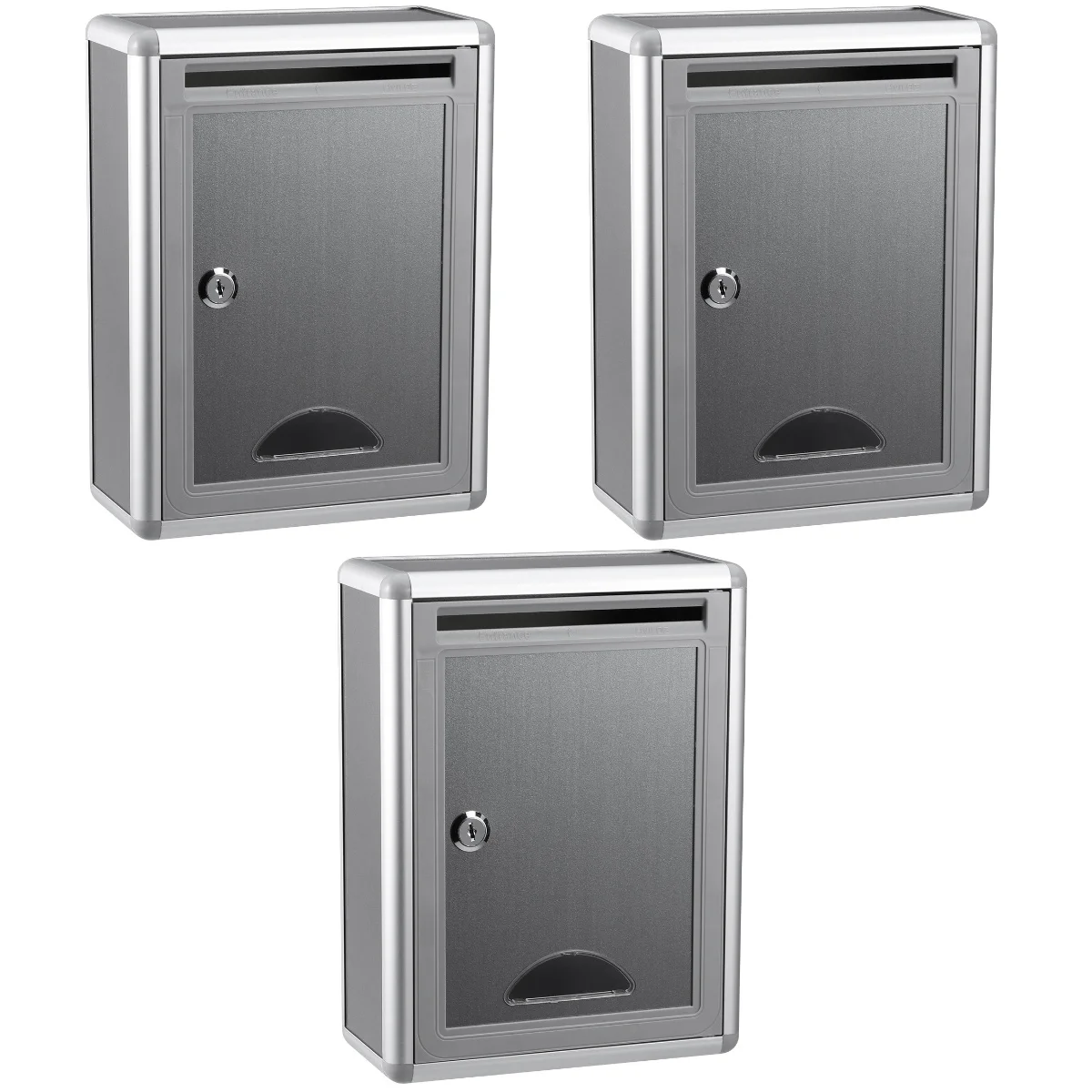 

3 Pieces Aluminium Alloy Mailbox Small Plastic Go Containers Stainless Steel Staples