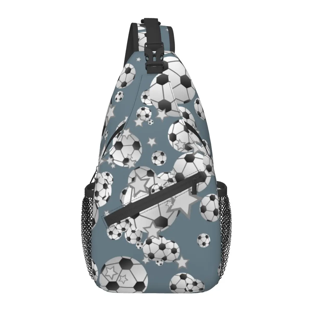 

Men's Shoulder Bag Crossbody Bag Men Chest Bag Funny Soccer Balls And Stars Women School Short Trip Messenger Bag Handbag