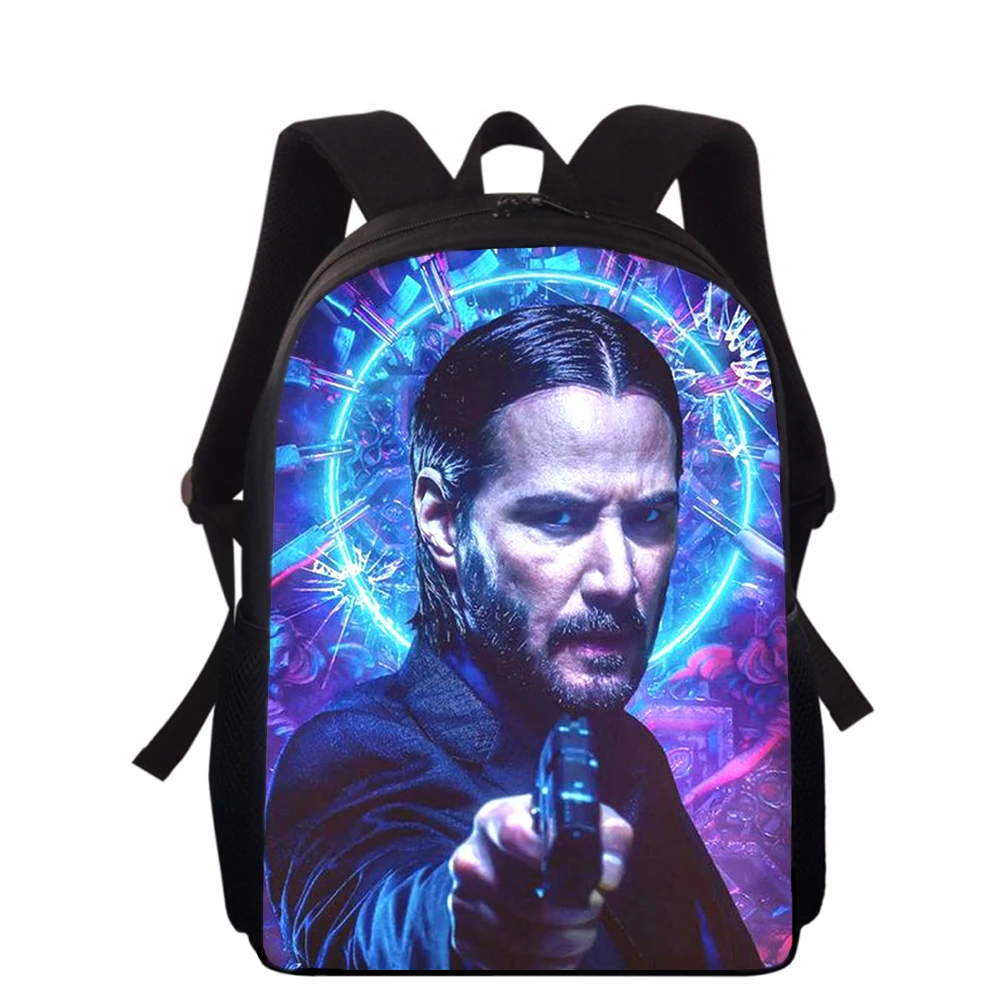 John Wick Film 15” 3D Print Kids Backpack Primary School Bags for Boys Girls Back Pack Students School Book Bags