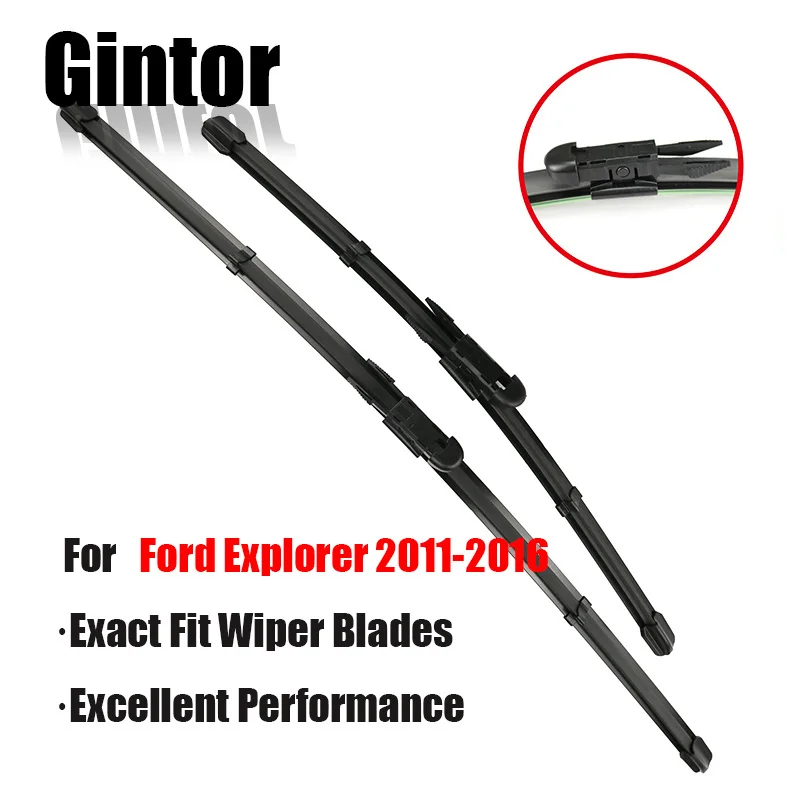 

Gintor Wiper Front Wiper Blades Set For Ford Explorer 2011- 2016 Front Windshield Windscreen 26"22"