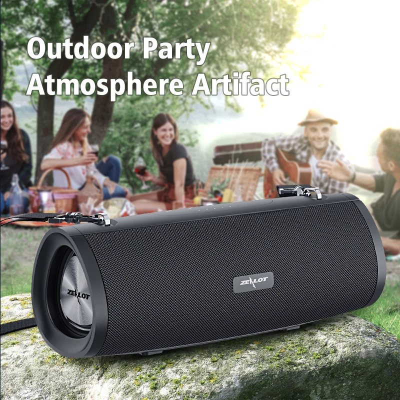 

ZEALOT S39 Portable Wireless Speakers High-Power Big Music Box Outdoor Super Bass TWS Powerful Party caixa de som FM Radio AUX