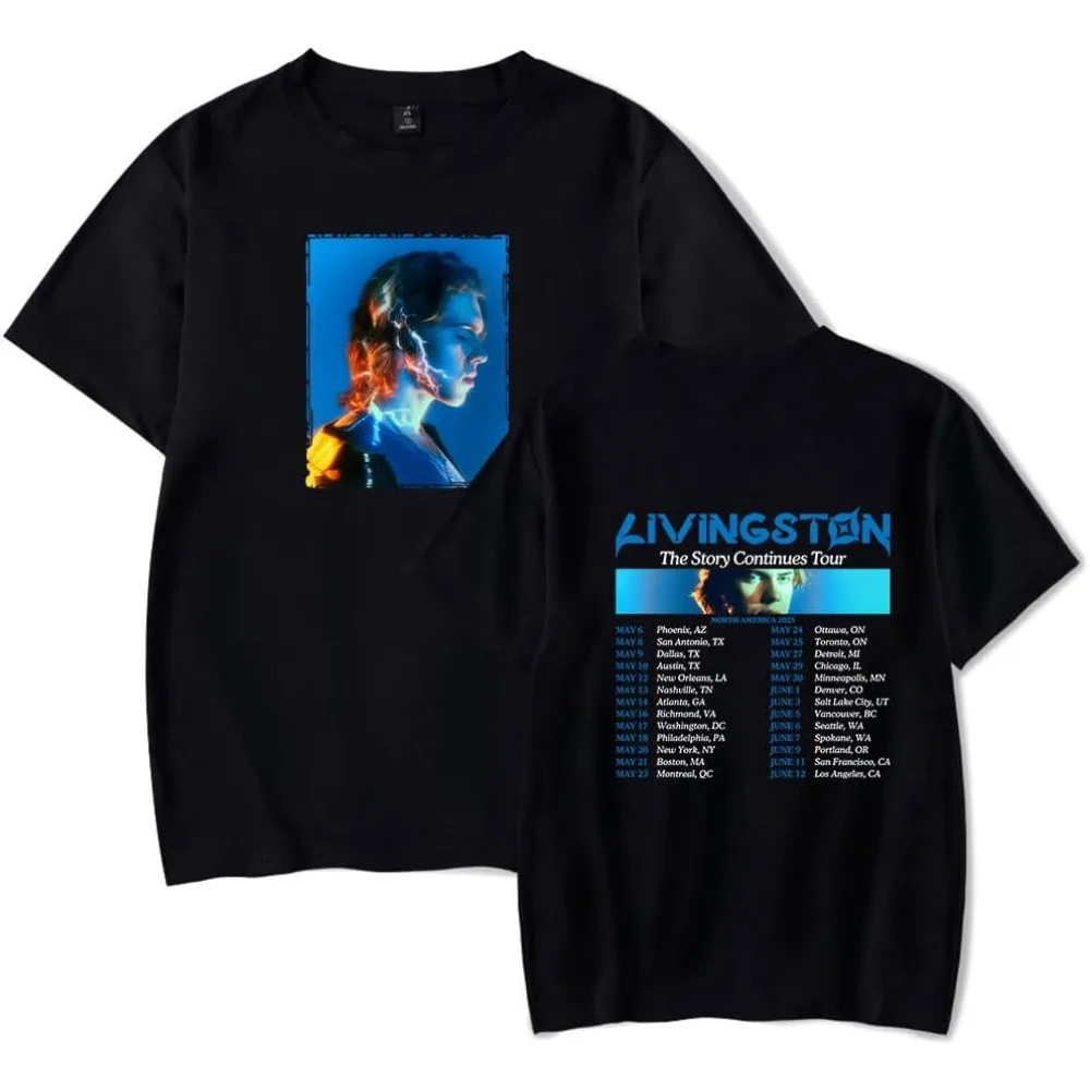 Livingston The Story Continues Tour 2025 футболка с короткими рукавами для женщин и мужчин модная