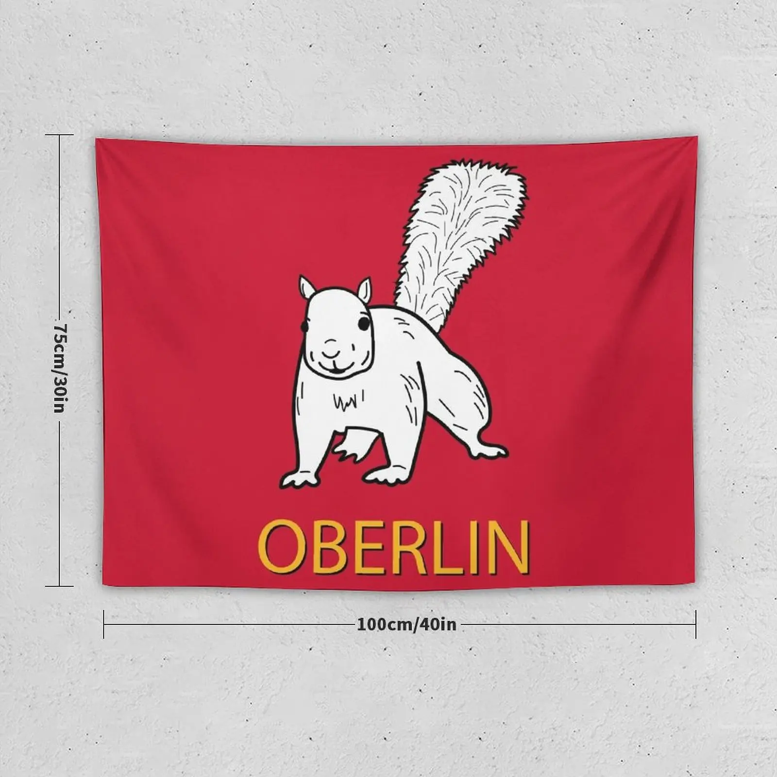 Милый гобелен с белой белкой Oberlin для декора стен спальни скандинавский домашний