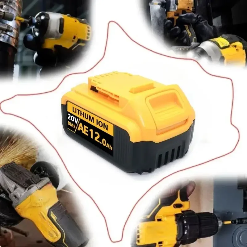 Фото Сменный литий-ионный аккумулятор DCB200 20 в для электроинструмента DeWalt DCB205 DCB201 DCB203, аккумулятор 20 вольт макс. 6,0/Ач №5
