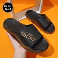 big size men 2022 new slides summer luxury sandals women outside flip flops casual beach breathable shoes couples home slippers