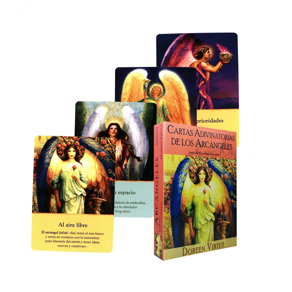Divinatory Cards of The Archangels - Set of 45 Cards and PDF Guide Book  Spanish Edition Board Games In Tarot     Doreen Virtue