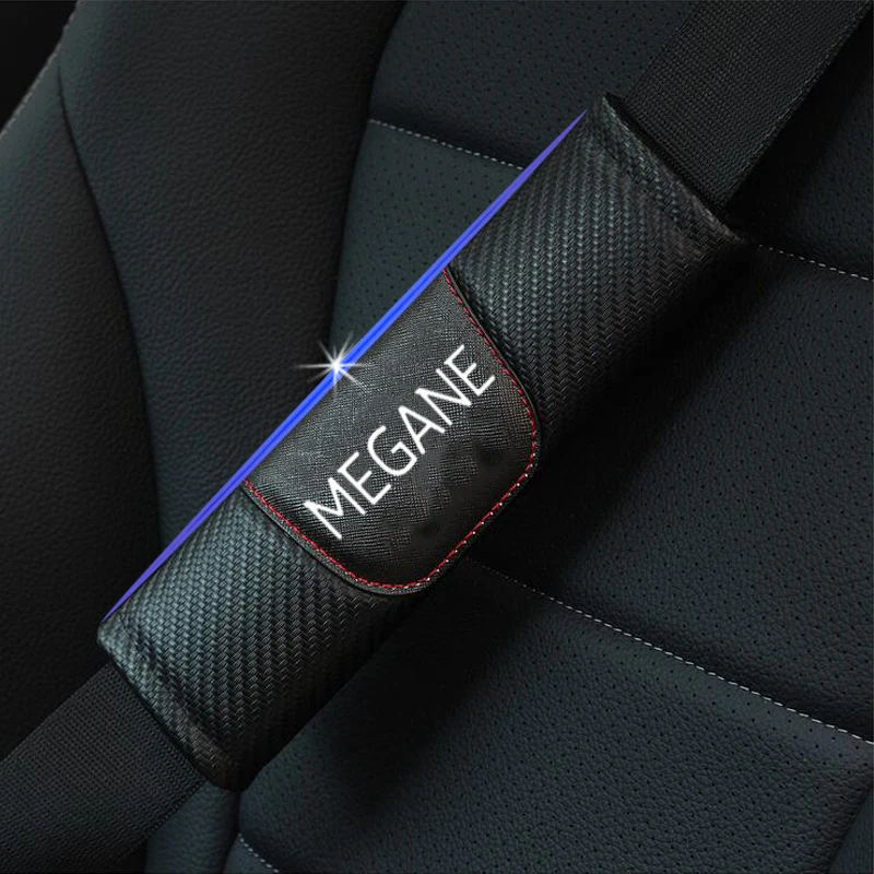 

Carbon Fiber Leather Car Seat Belt Shoulder Pads for Renault Megane Shoulder Protection Pads Car Decor Accessories Interior