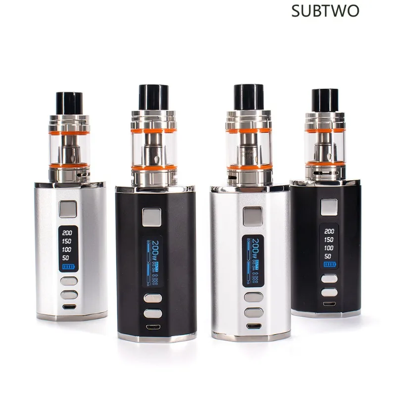 

Original 200W Box Mod Kit OLED Screen Kit 4400mAh Build-in Battery Electronic Cigarette with 0.3ohm 3.0ml Atomizer Vape Vapor