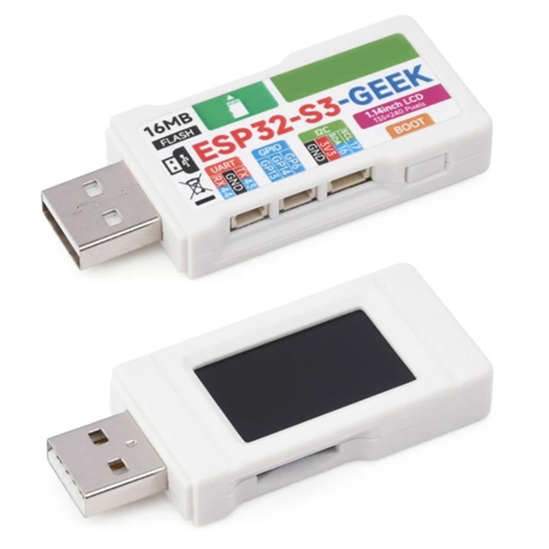 Макетная плата ESP32-S3GEEK с 1 14-дюймовым ЖК-экраном и поддержкой USB Wi-Fi QXNF